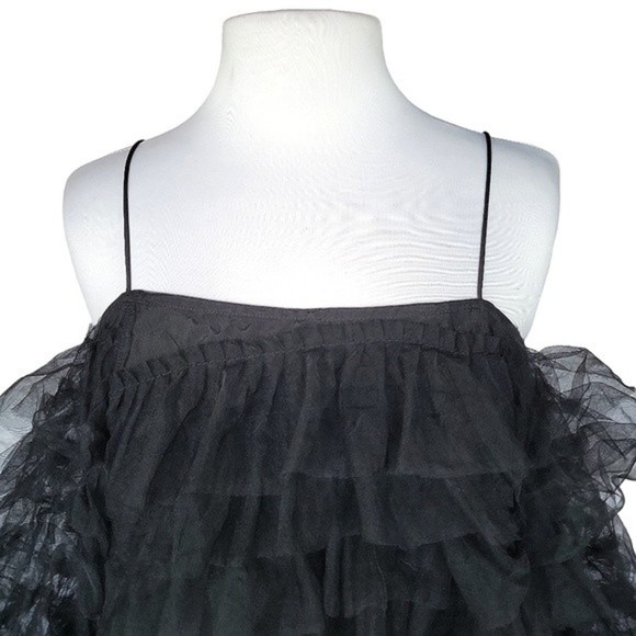 ASOS Black Ruffle Mini Dress - Picture 5 of 11